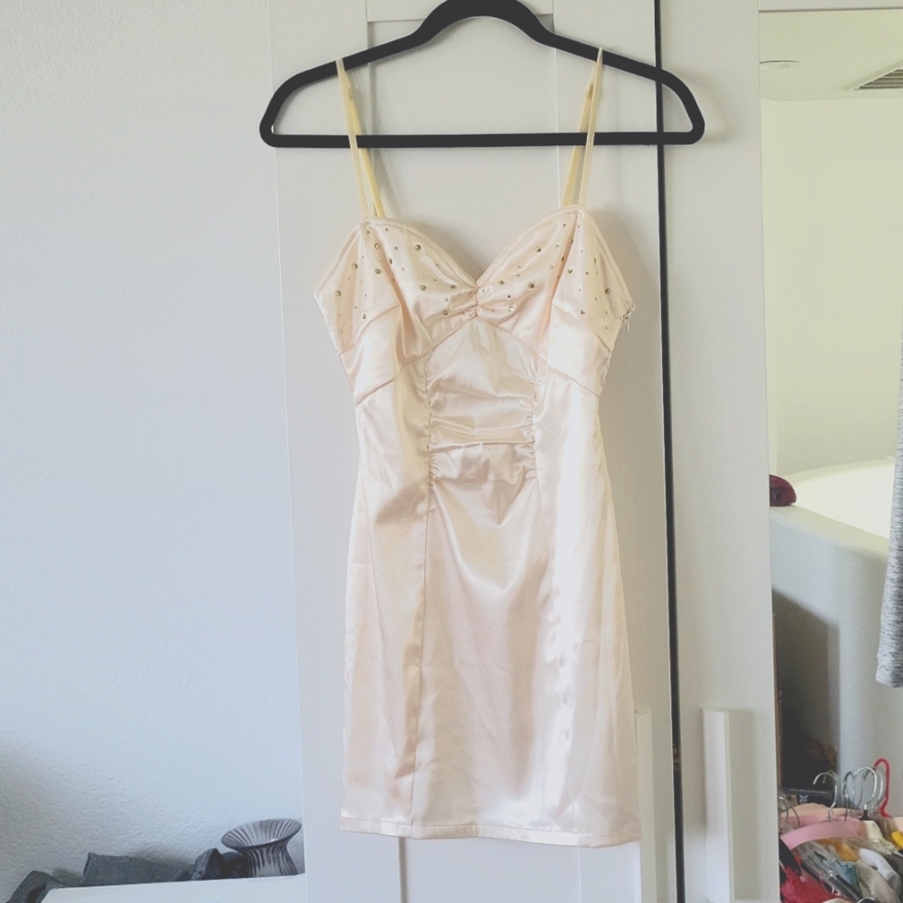 NWT Guess stretchy satin slip dress